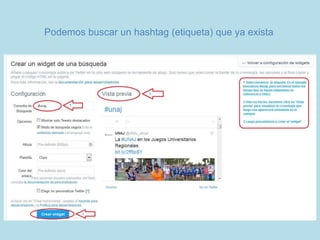 Podemos buscar un hashtag (etiqueta) que ya exista
