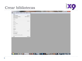 Crear bibliotecas
 