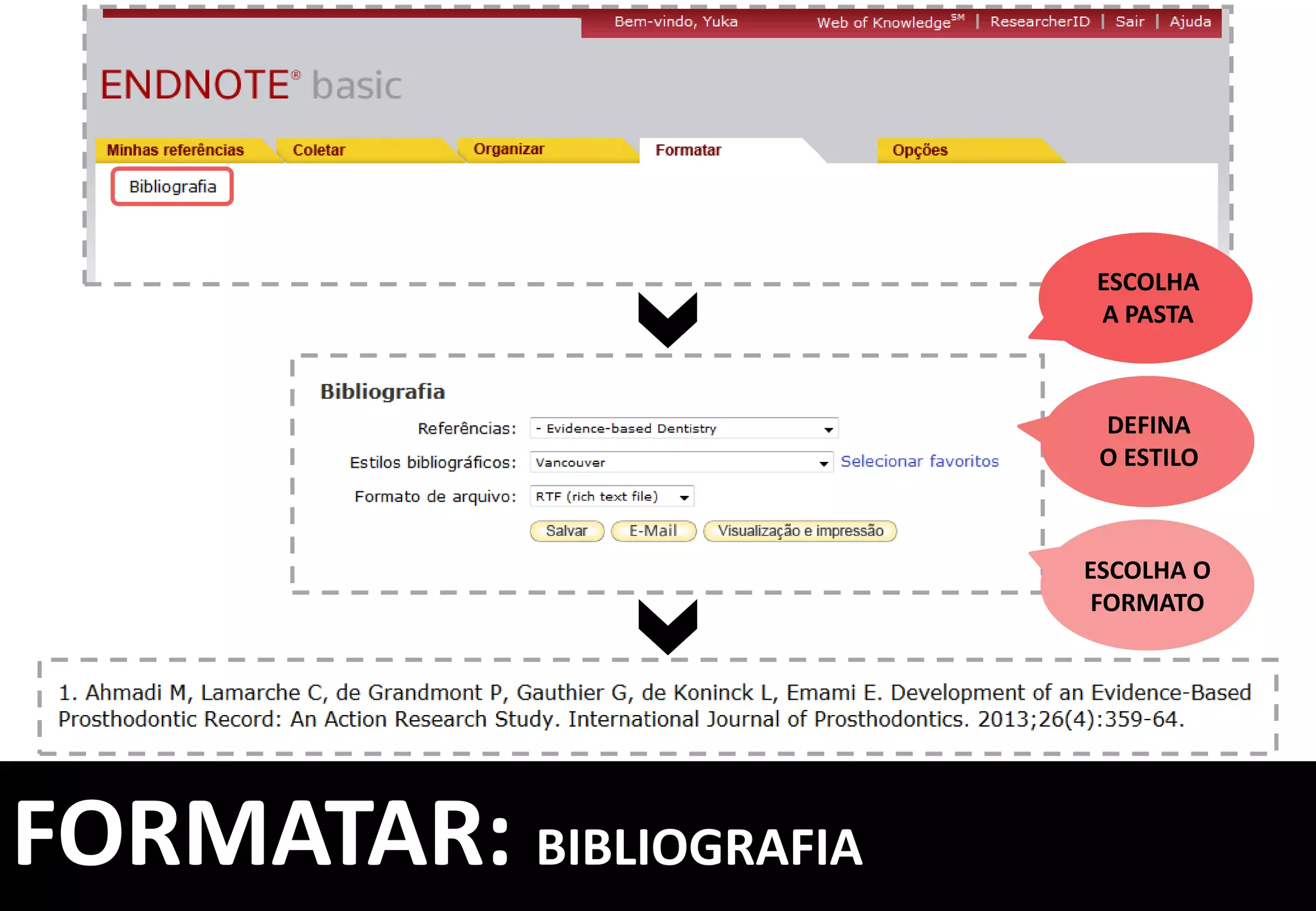 81	
  
APÓS	
  A	
  INSTALAÇÃO,	
  	
  
VERIFIQUE	
  QUE	
  O	
  PROCESSADOR	
  	
  
DE	
  TEXTO	
  TERÁ	
  UMA	
  	
  
NOVA	
  ABA	
  	
  
“ENDNOTE	
  WEB”	
  
FORMATAR:	
  PLUG-­‐IN	
  DO	
  CWYW	
  INSTALADO	
  
 