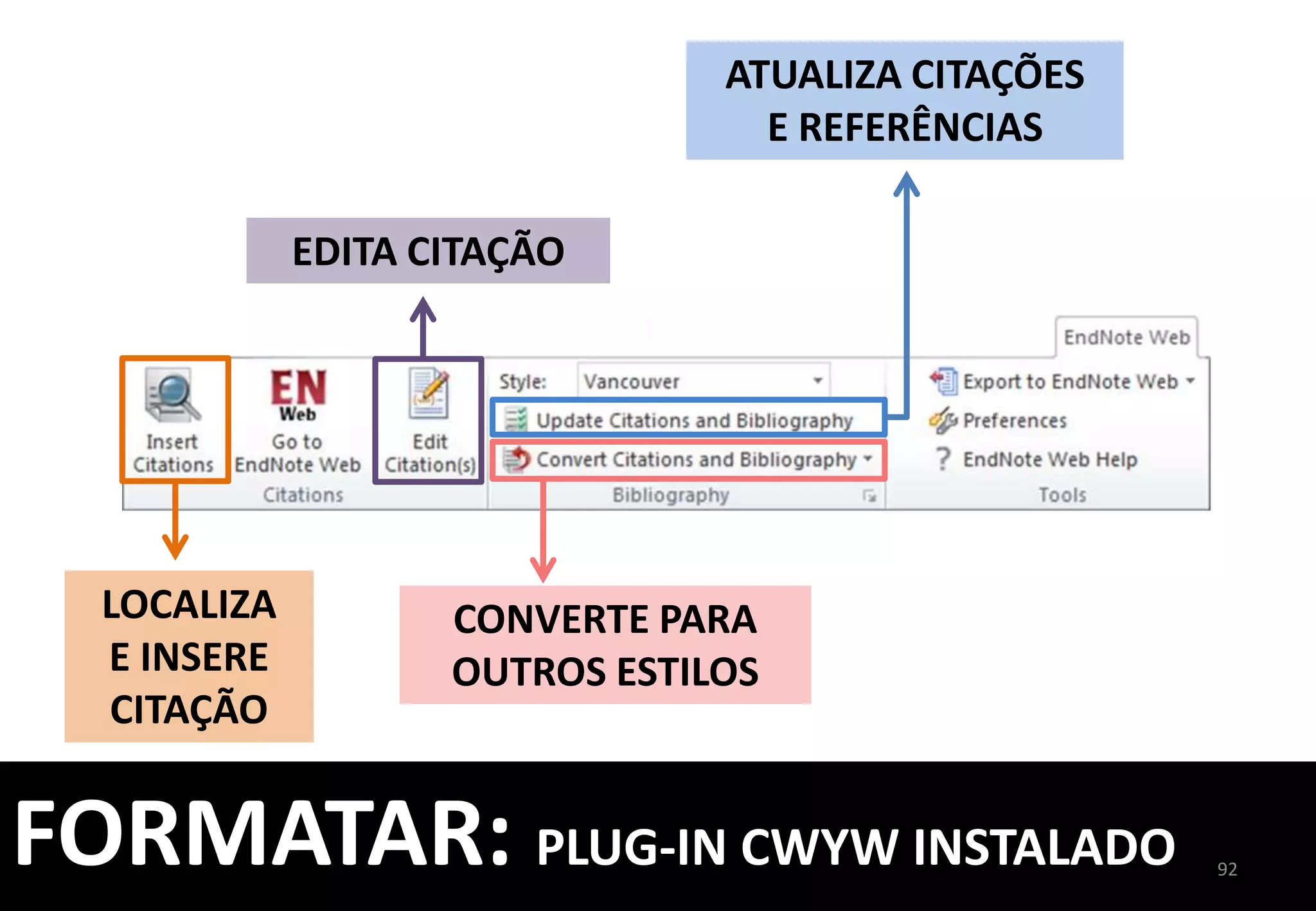 FORMATAR:	
  EXPORTAÇÃO	
  DE	
  REFERÊNCIAS	
  
.........BIBLIOGRAFIA..........................................
FORMATAR	
  ARTIGO.........................................	
  
...PLUG-­‐IN	
  DO	
  CITE	
  WHILE	
  YOU	
  WRITE..............
.....................EXPORTAÇÃO	
  DE	
  REFERÊNCIAS....
.........................................................................
 