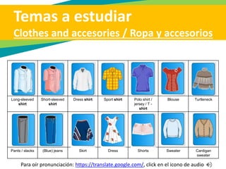 Temas a estudiar
Examples / Ejemplos
The birds
are singing
The dog is
chasing the birds
Grandfather is
sleeping
Grandmother is having tea
Mrs. Garcia is texting and having tea
Mr. Garcia is
reading the
newspaper
Luis is cleaning
the window
The girls are
playing
Christian is
watering
the plants
Jake is eating a hotdog
Observen el uso del verbo to be (am, is, are) y la terminación -ing:
 