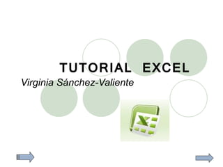 TUTORIAL EXCEL Virginia Sánchez-Valiente 