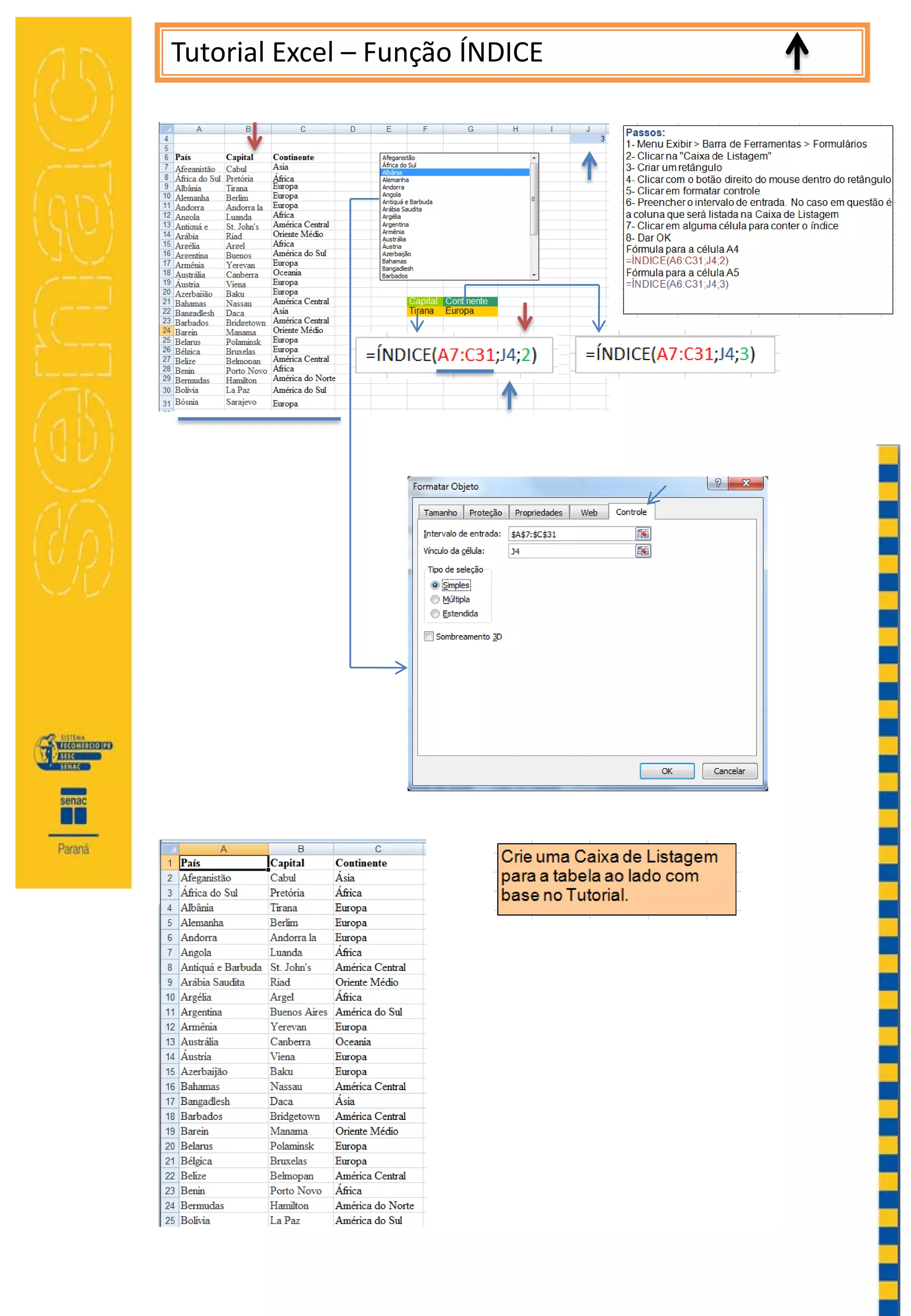 Tutorial Excel – Função ÍNDICE
 
