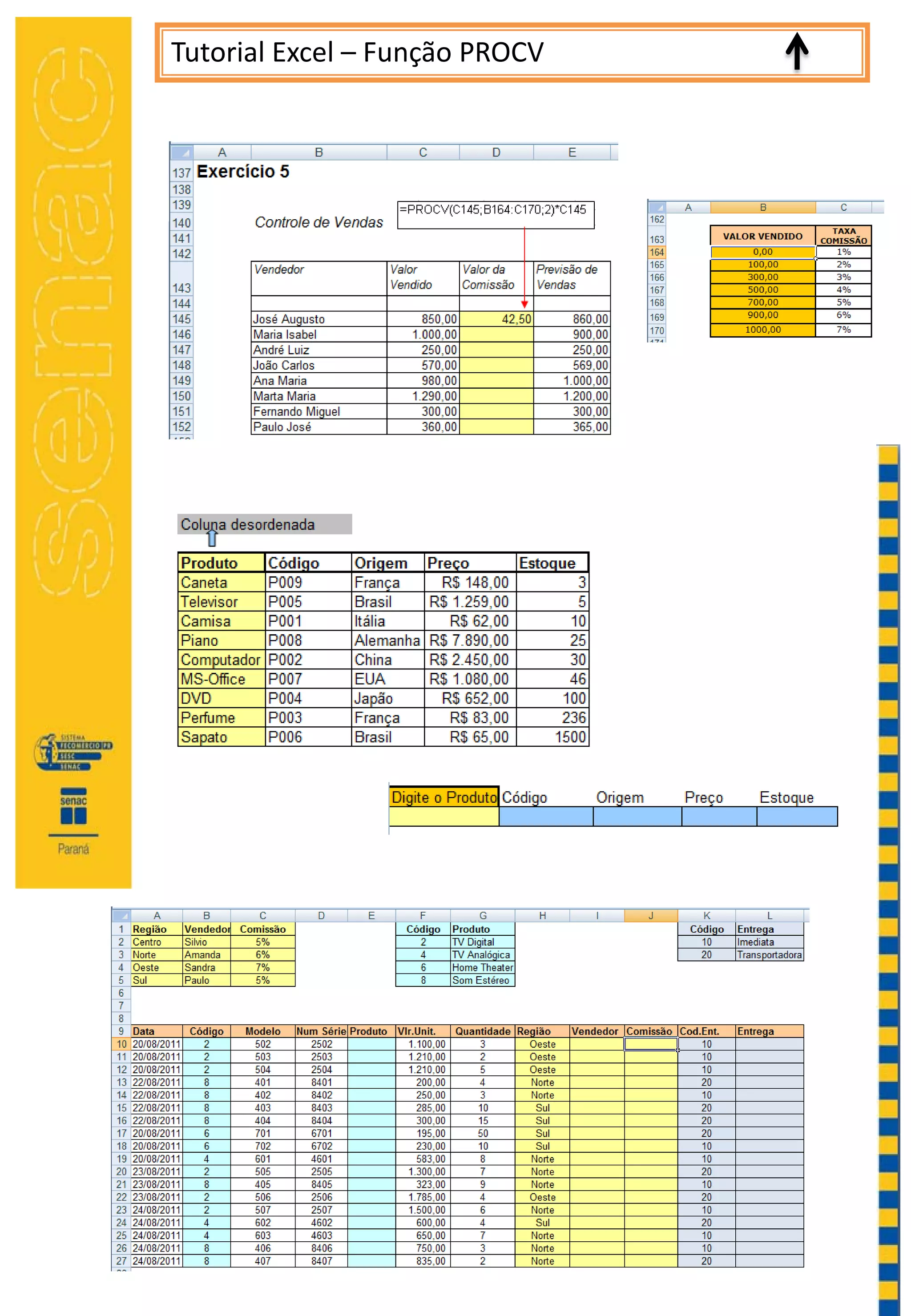 Tutorial Excel – Função PROCV
 