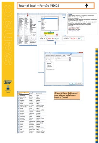 Tutorial Excel – Função ÍNDICE
 