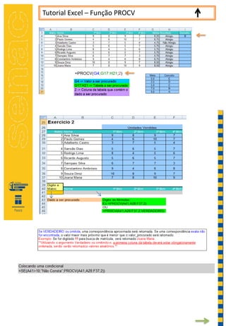 Tutorial Excel – Função PROCV
 