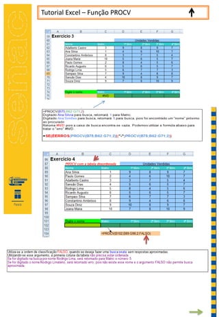 Tutorial Excel – Função PROCV
 