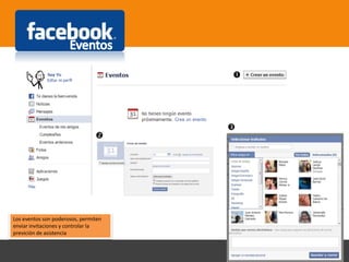 21
Los eventos son poderosos, permiten
enviar invitaciones y controlar la
previción de asistencia



 