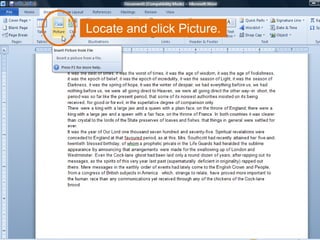 Locate and click Picture.