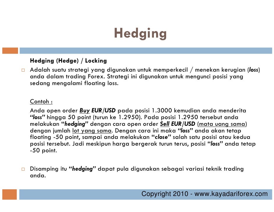 Hedging forex adalah
