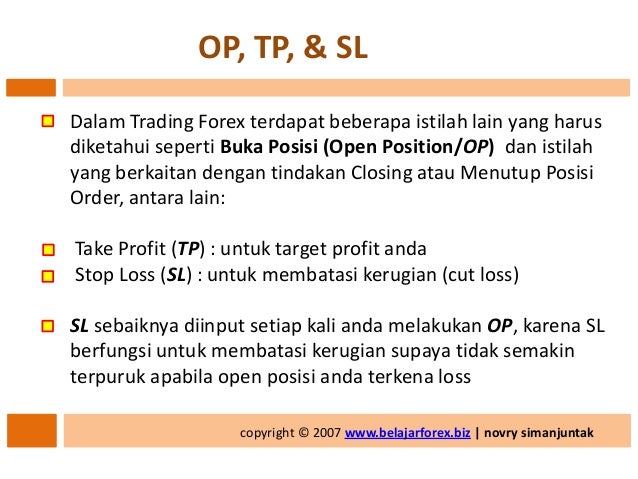 Istilah op forex