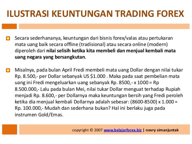 Keuntungan broker forex dari mana