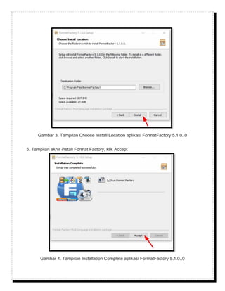Tutorial format factory | PDF