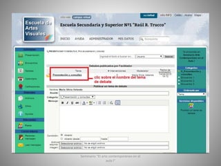 Seminario "El arte contemporáneo en el
aula I"