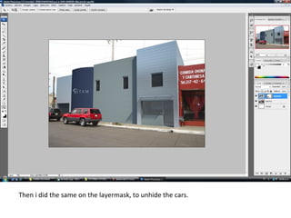 Then i did the same on the layermask, to unhide the cars.
 