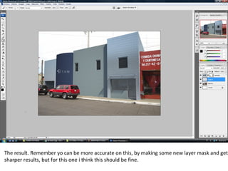 The result. Remember yo can be more accurate on this, by making some new layer mask and get
sharper results, but for this one i think this should be fine.
 