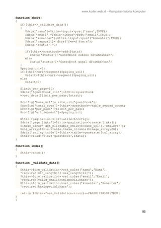 Tutorial framework codeigniter[fatihware.web.id] | PDF