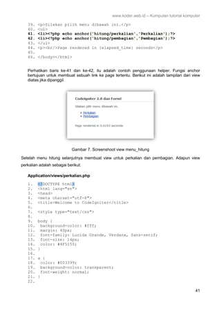 Tutorial framework codeigniter[fatihware.web.id] | PDF