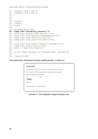 Tutorial framework codeigniter[fatihware.web.id] | PDF
