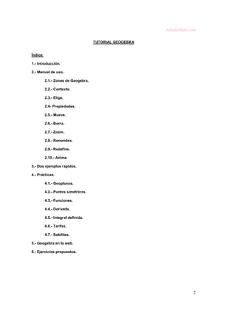 Tutorial geogebra | PDF