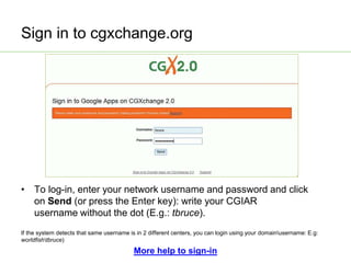 Tutorial: Getting started with your cgxchange.org google apps account