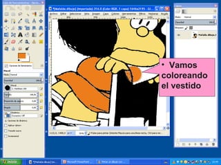 • Vamos
coloreando
el vestido

 