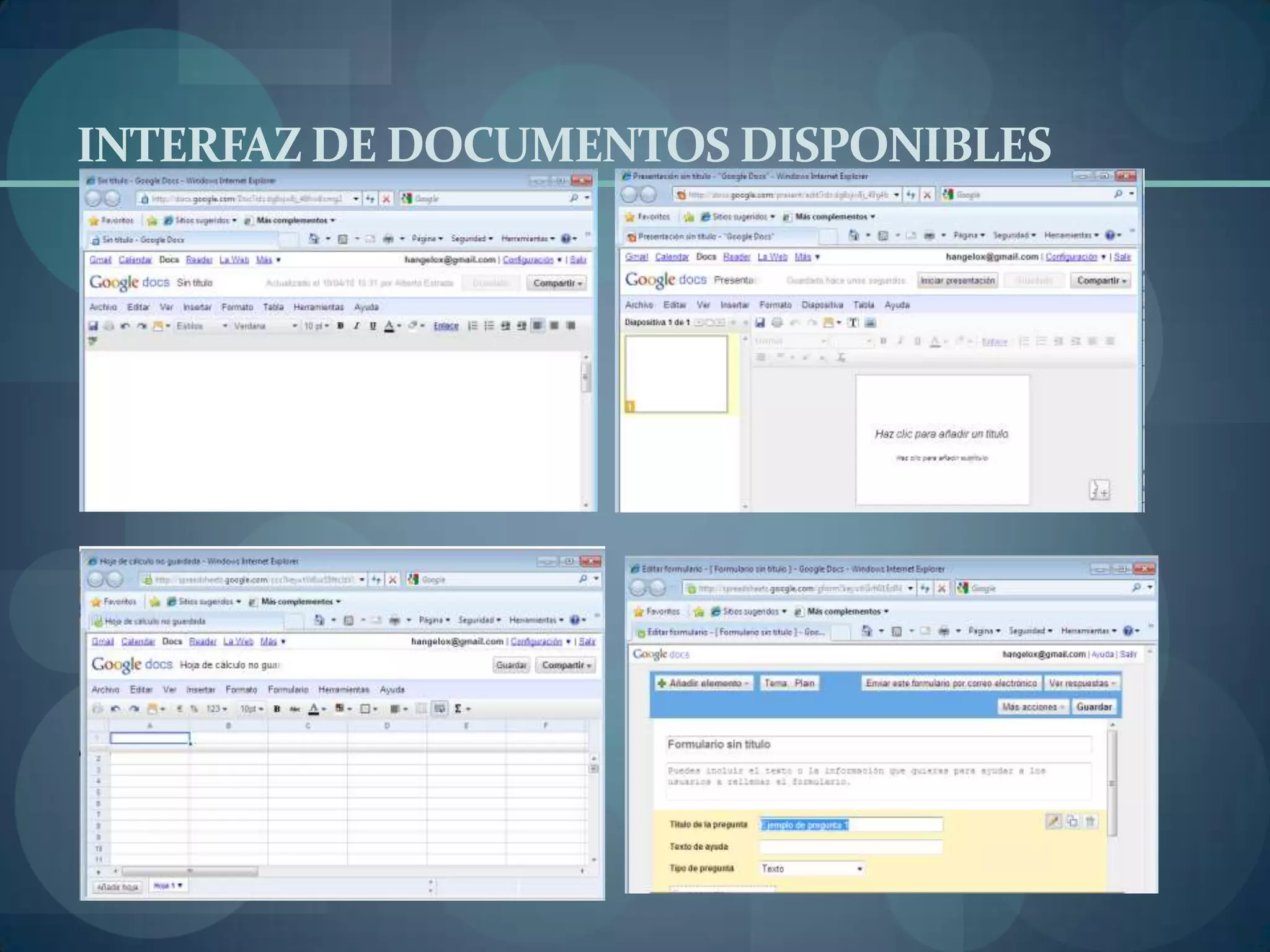 INTERFAZ DE DOCUMENTOS DISPONIBLES