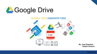 Google Drive
15 GB
Google Drive
By: José Sopelana
Gotzon Iturburo
 