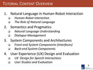 Natural Language in Human-Robot Interaction