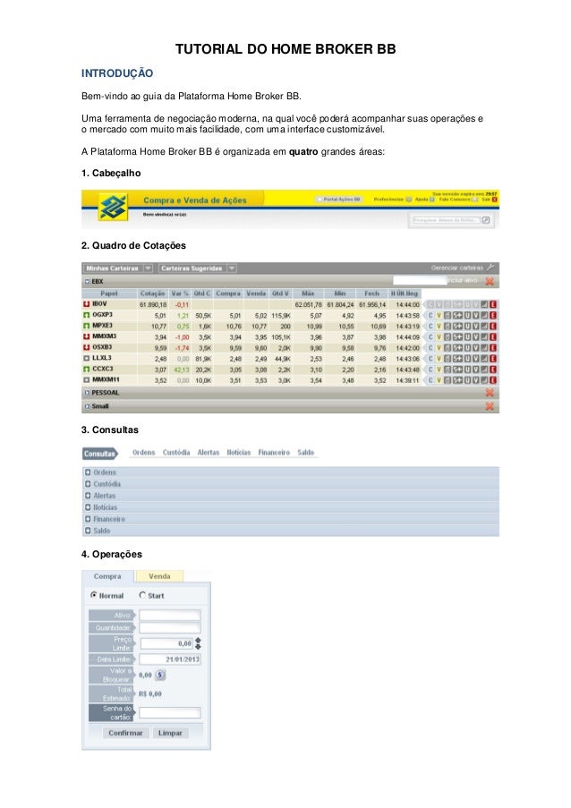 Tutorial Home Broker Banco Brasil