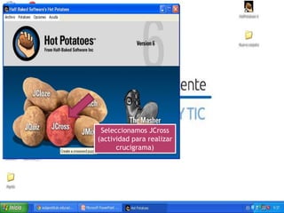Tutorial hot potatoes crucigrama | PPTX