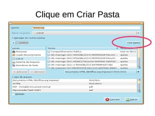 Clique em Criar Pasta 