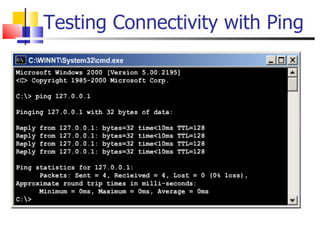 Testing Connectivity with Ping 