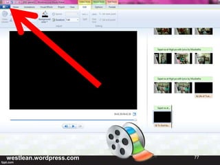 Tutorial on making a video using windows movie maker