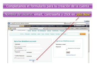 Nombre de usuario,Nombre de usuario, email, contraseña y click en Join NowJoin Now
Completamos el formulario para la creación de la cuenta
 
