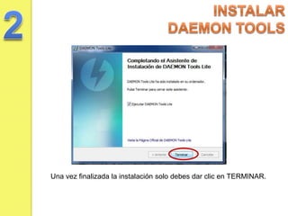 Tutorial instalacion tim y daemon tools | PPT