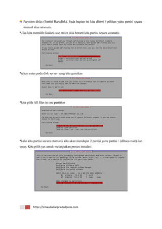 Tutorial installasi debian server 7.5 whezzy | PDF
