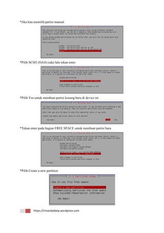 Tutorial installasi debian server 7.5 whezzy | PDF