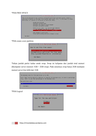 Tutorial installasi debian server 7.5 whezzy | PDF