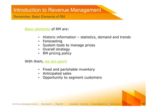 Tutorial introduction to revenue management for hotels hospitality seminar  what is revenue management in hotel industry c...