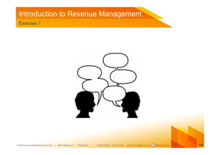 Tutorial introduction to revenue management for hotels hospitality seminar  what is revenue management in hotel industry c...