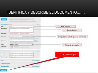 IDENTIFICA Y DESCRIBE EL DOCUMENTO…….