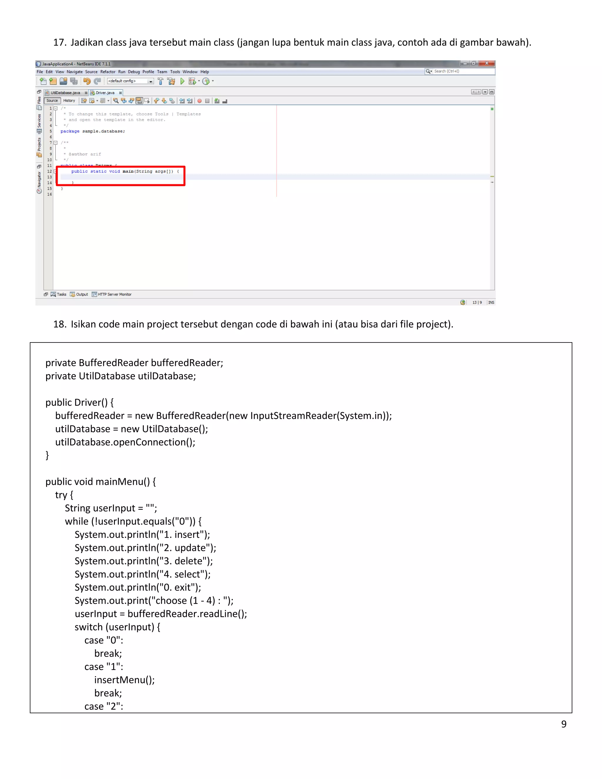 Tutorial java & mysql | PDF