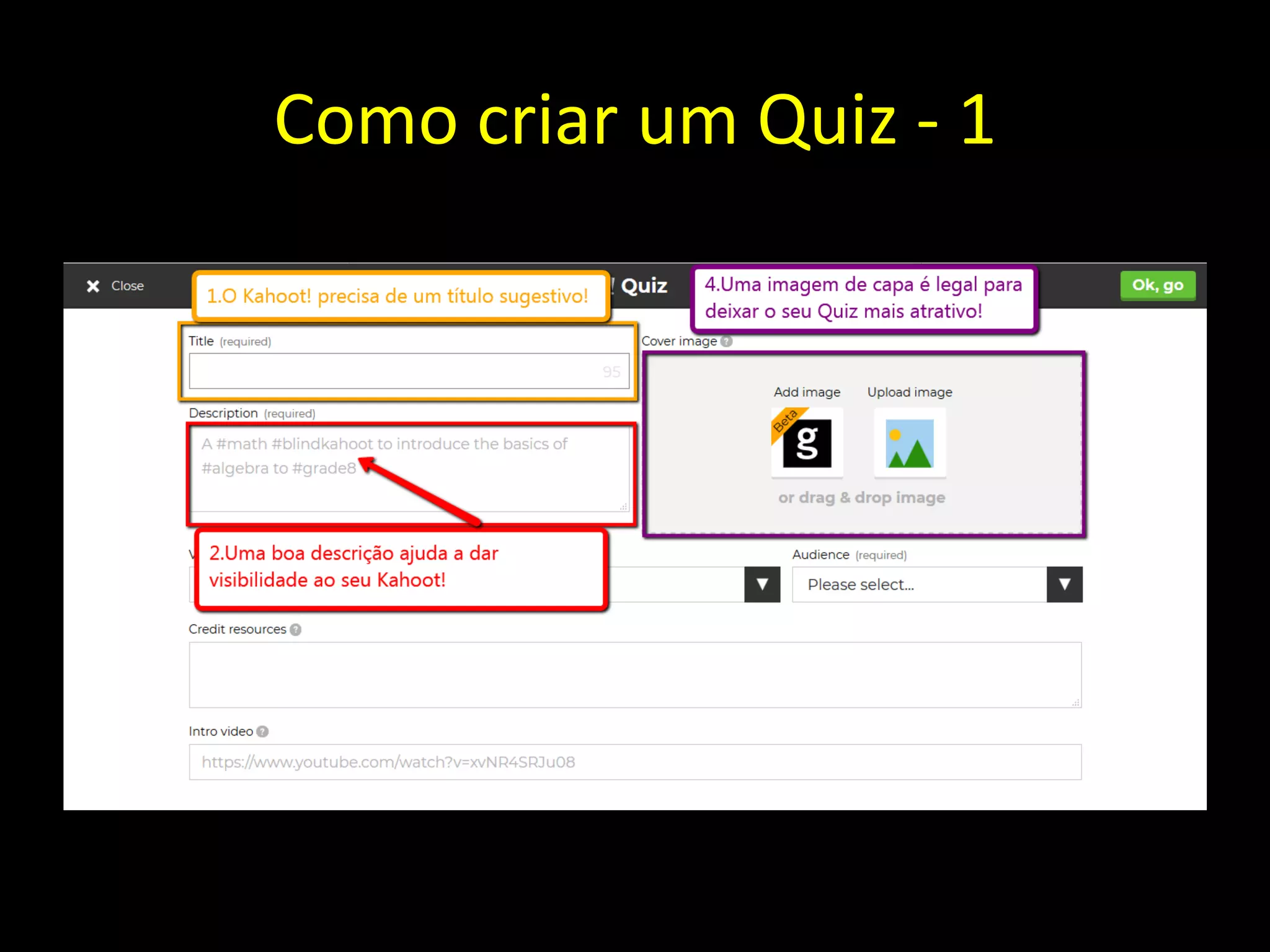 Como criar um Quiz - 1
 