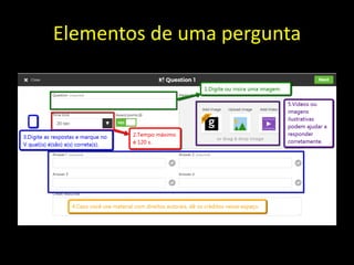 Elementos de uma pergunta
 
