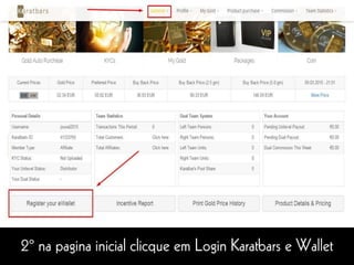Tutorial Karatbars e Wallet.