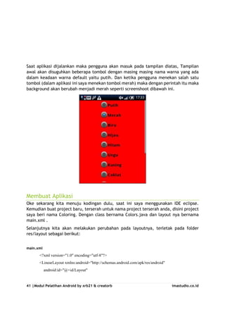 Contoh Tutorial Aplikasi Tutorial Lengkap Cara Membuat Aplikasi Android Sederhana | PDF
