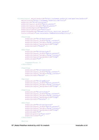 Tutorial Lengkap Cara Membuat Aplikasi Android Sederhana | PDF