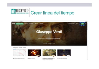 Crear línea del tiempo