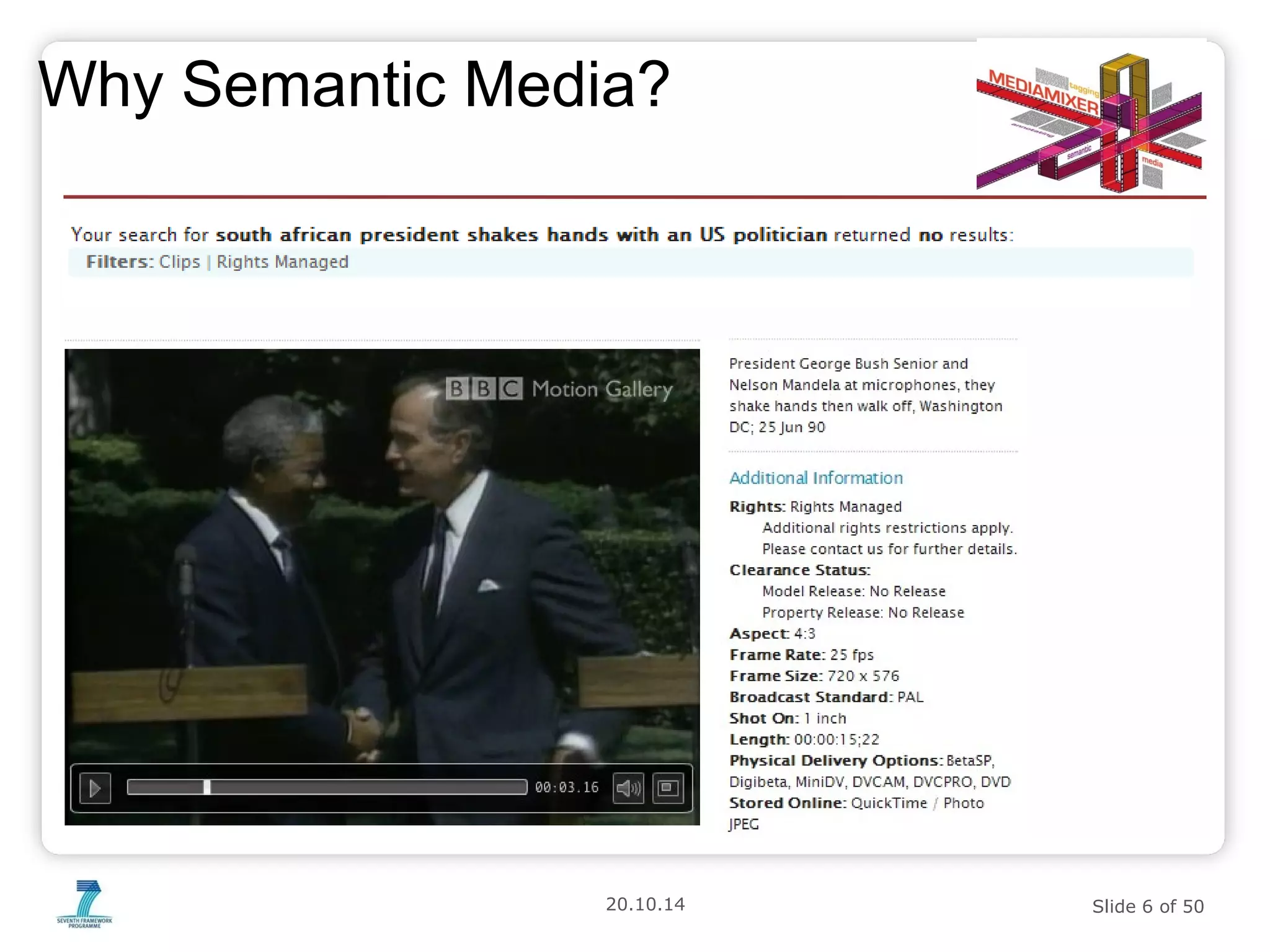 Why Semantic Media? 
20.10.14 Slide 6 of 50 
 